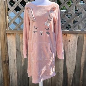 Gina Benotti Pink Fuzzy Bunny Lounge Dress Size 40/42